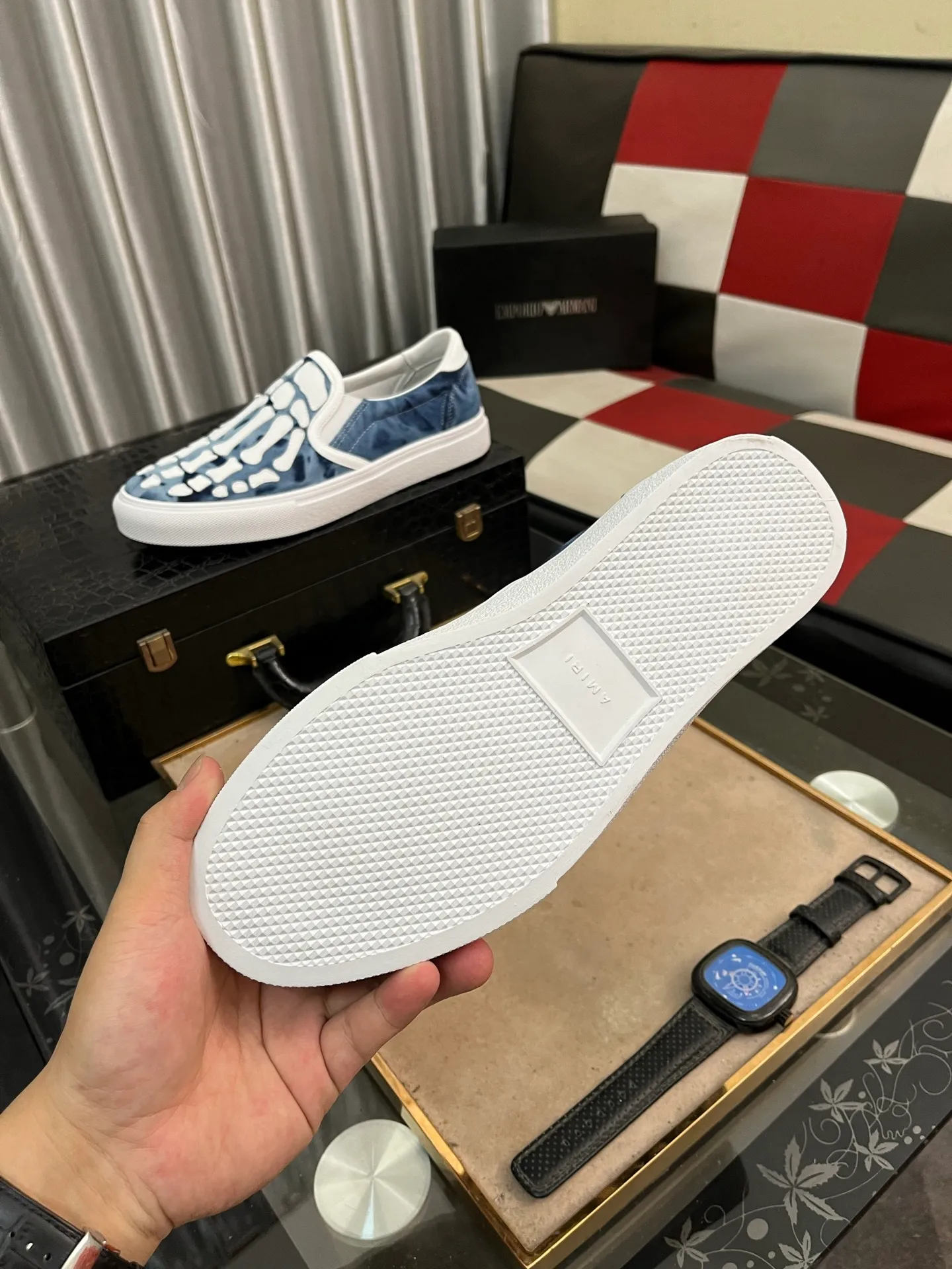 Men's men's shoes 💰420⌚️⌚️miri star shoes bone moral training shoes casual shoes amiri 2025 spring and summer star shoes bone moral training shoes micro-shaped body, the bone weaving pattern made of multi-layer genuine leather is more three-dimensional, slightly thicker and rich, and all elements are just right! The details are just right. Size: 38 to 444️⃣Colors available